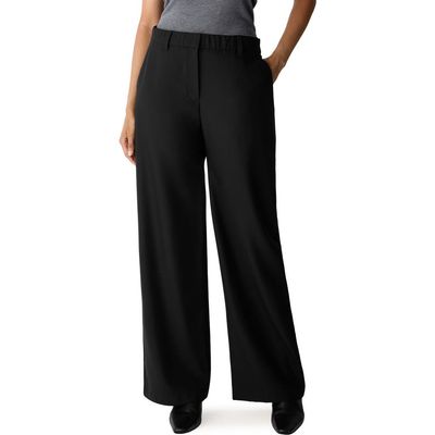 Eileen Fisher Eileen Fisher High Waist Wide Leg Wool Trousers