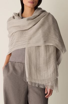 Eileen Fisher Eileen Fisher Linen Circles Scarf