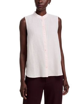 Eileen Fisher Eileen Fisher Mandarin Collar Linen Shirt