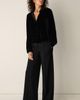 Eileen Fisher Eileen Fisher Mandarin Collar Velvet Button-Up Shirt - 4