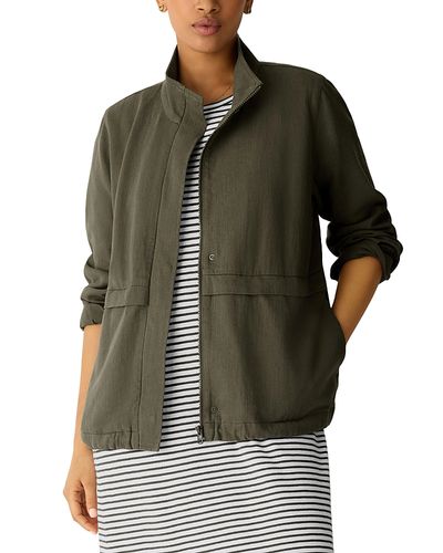 Eileen Fisher Eileen Fisher Mock Neck Zippered Jacket