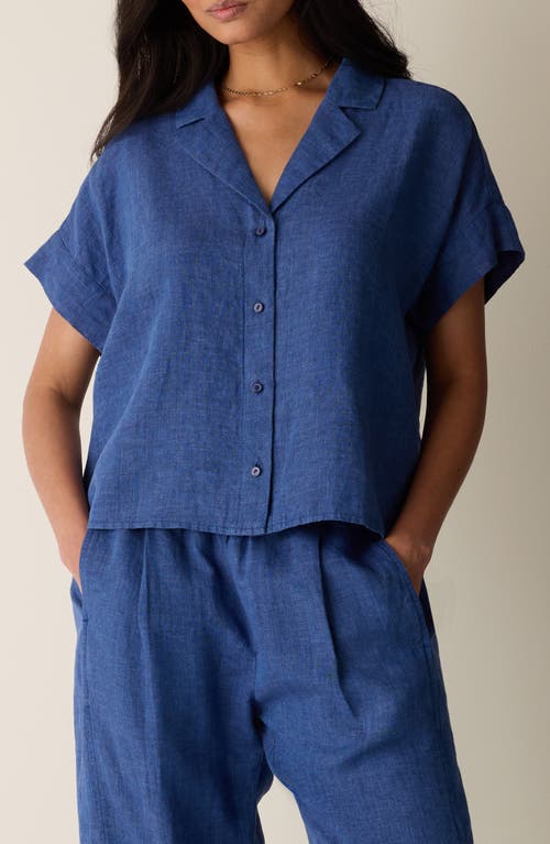 Eileen Fisher Eileen Fisher Notch Collar Organic Linen Button-Up Shirt