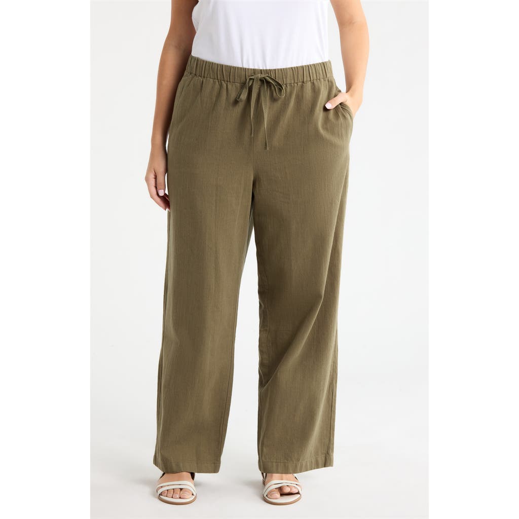 Eileen Fisher Eileen Fisher Organic Cotton & Organic Linen Straight Leg Drawstring Pants