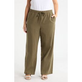 Eileen Fisher Eileen Fisher Organic Cotton & Organic Linen Straight Leg Drawstring Pants