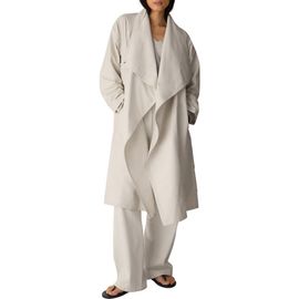 Eileen Fisher Eileen Fisher Organic Cotton & Recycled Nylon Drape Neck Coat