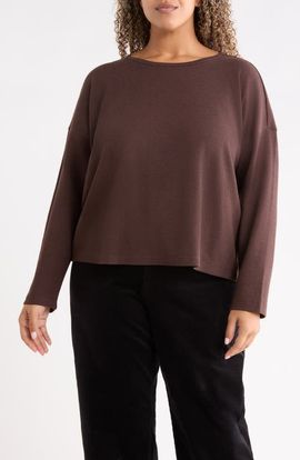 Eileen Fisher Eileen Fisher Organic Cotton & Tencel Lyocell Box Top