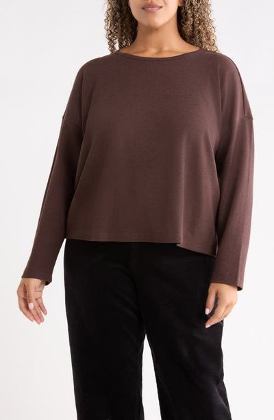 Eileen Fisher Eileen Fisher Organic Cotton & Tencel Lyocell Box Top