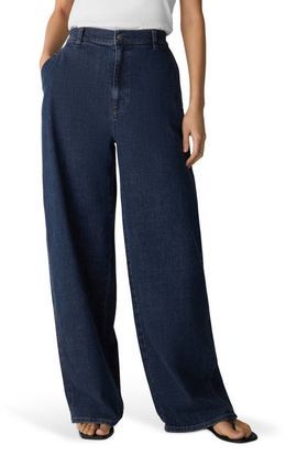Eileen Fisher Eileen Fisher Organic Cotton Blend High Waist Wide Leg Curved Jeans