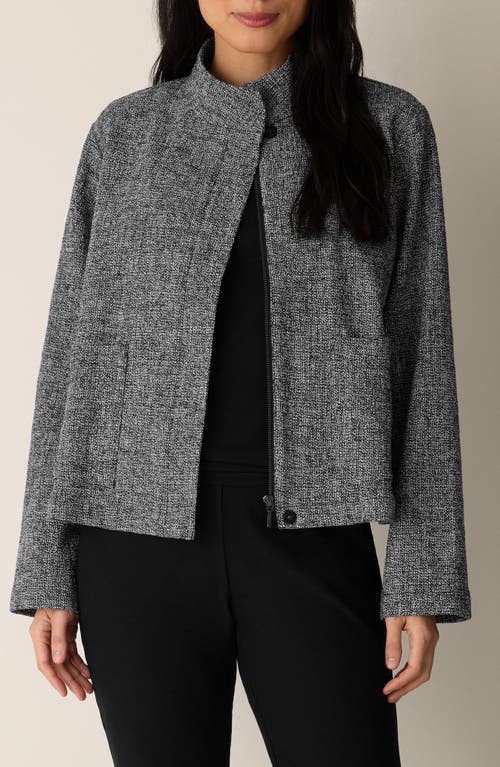 Eileen Fisher Eileen Fisher Organic Cotton Blend Stand Collar Jacket