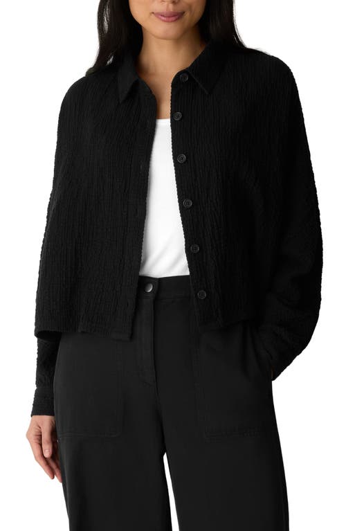 Eileen Fisher Eileen Fisher Organic Cotton Crepe Cropped Jacket