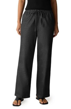 Eileen Fisher Eileen Fisher Organic Cotton Twill Straight Leg Drawstring Pants