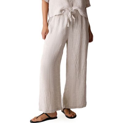 Eileen Fisher Eileen Fisher Organic Linen Drawstring Wide Leg Pants