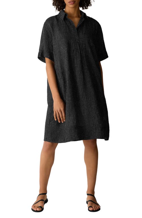 Eileen Fisher Eileen Fisher Print Elbow Sleeve Shirtdress