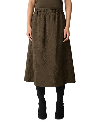 Eileen Fisher Eileen Fisher Quilted Silk A Line Skirt
