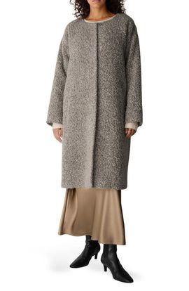 Eileen Fisher Eileen Fisher Round Neck Alpaca & Wool Blend Coat