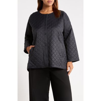 Eileen Fisher Eileen Fisher ROUND NECK QUILTED SHORT COAT