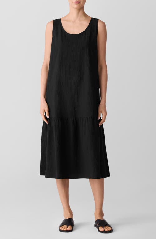 Eileen Fisher Eileen Fisher Scoop Neck Stretch Organic Cotton Midi Dress