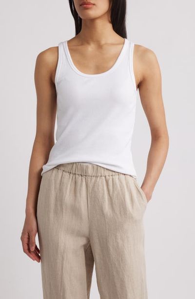 Eileen Fisher Eileen Fisher Scoop Neck Stretch Organic Cotton Tank