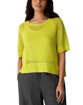 Eileen Fisher Eileen Fisher Short Sleeve Open Knit Sweater