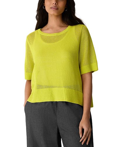 Eileen Fisher Eileen Fisher Short Sleeve Open Knit Sweater