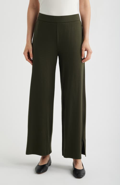 Eileen Fisher Eileen Fisher Side Slit Wide Leg Ankle Pants