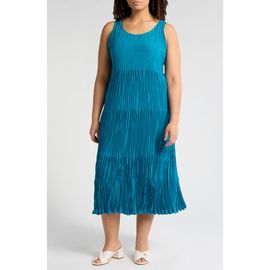 Eileen Fisher Eileen Fisher Sleeveless Tiered Silk Maxi Dress