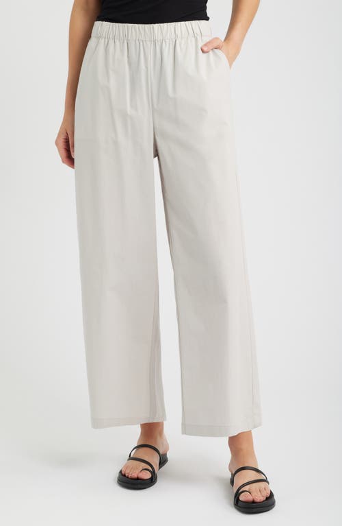 Eileen Fisher Eileen Fisher Stretch Cotton Poplin Wide Leg Ankle Pants