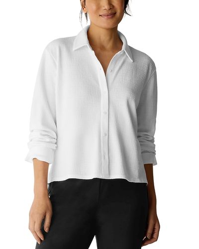 Eileen Fisher Eileen Fisher Stretch Jersey Classic Collar Shirt