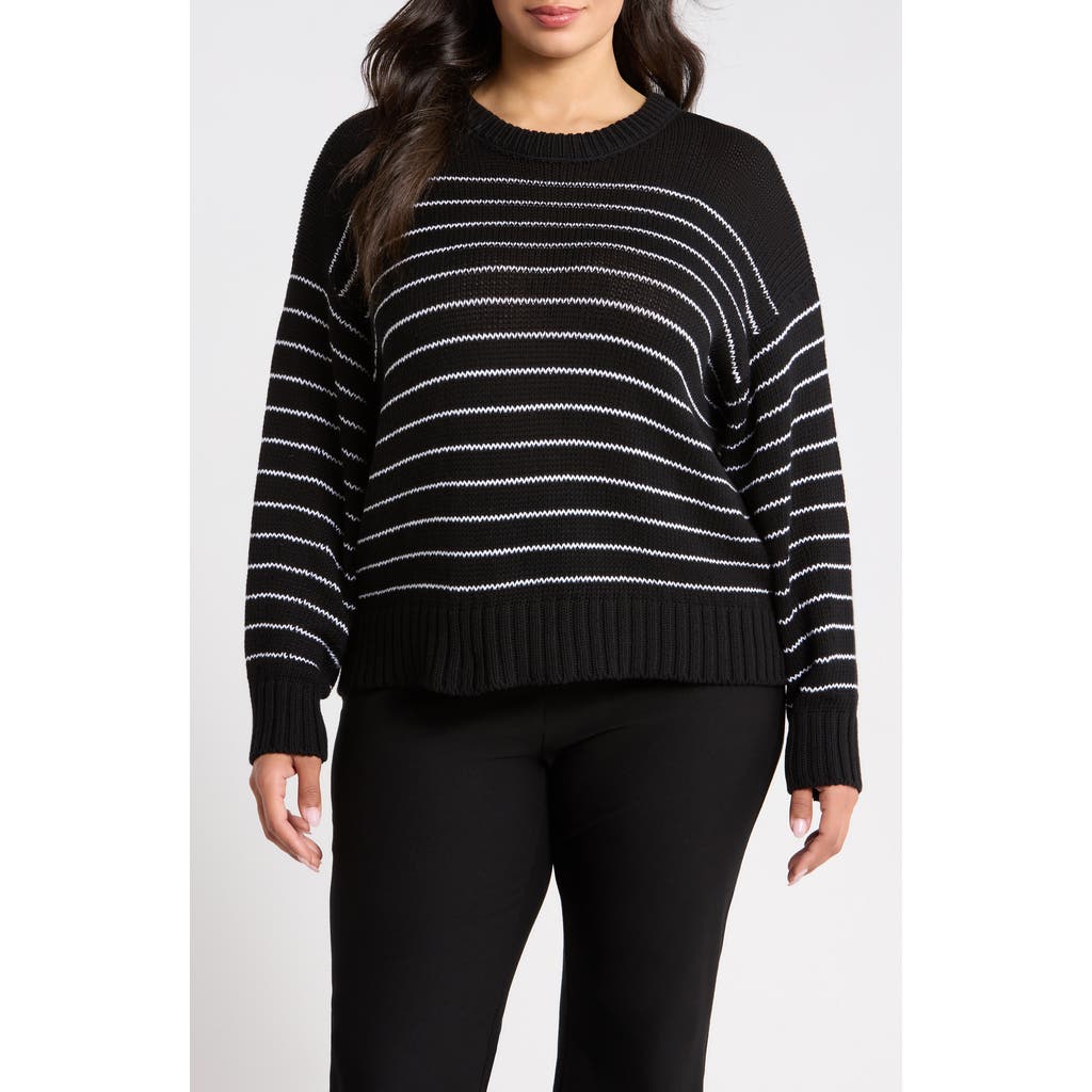 Eileen Fisher Eileen Fisher Stripe Organic Cotton Crewneck Sweater
