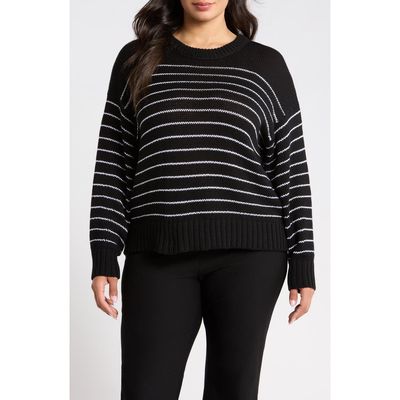 Eileen Fisher Eileen Fisher Stripe Organic Cotton Crewneck Sweater
