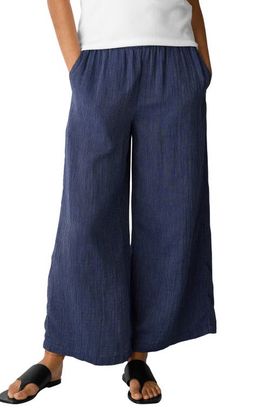 Eileen Fisher Eileen Fisher Stripe Wide Leg Ankle Pants