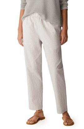 Eileen Fisher Eileen Fisher Tapered Seersucker Ankle Pants