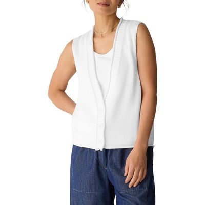 Eileen Fisher Eileen Fisher V-Neck Organic Cotton Blend Vest