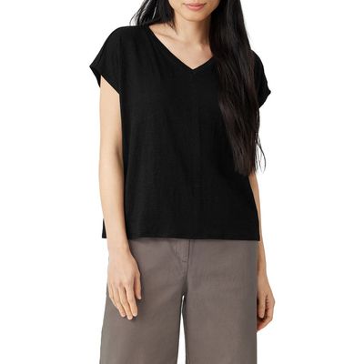 Eileen Fisher Eileen Fisher V-Neck Organic Linen T-Shirt