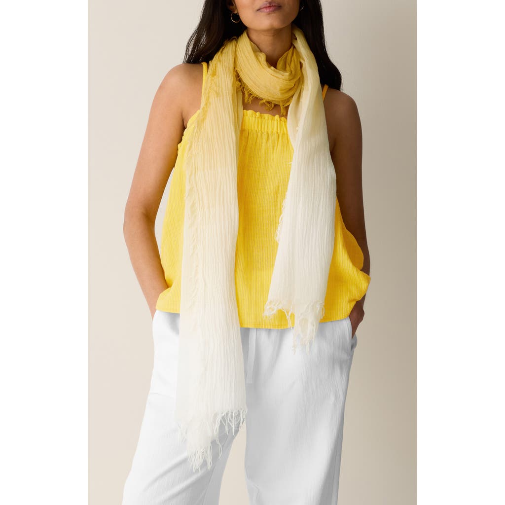 Eileen Fisher Eileen Fisher Watercolor Organic Cotton Blend Gauze Scarf