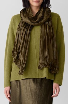 Eileen Fisher Eileen Fisher Whisper Pleated Silk Scarf