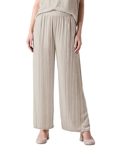 Eileen Fisher Eileen Fisher Wide Leg Crushed Velvet Ankle Pants