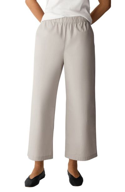 Eileen Fisher Eileen Fisher Wide Leg Stretch Organic Cotton Ankle Pants