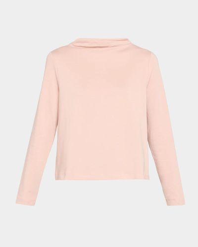 Eileen Fisher Funnel-Neck Terry Top