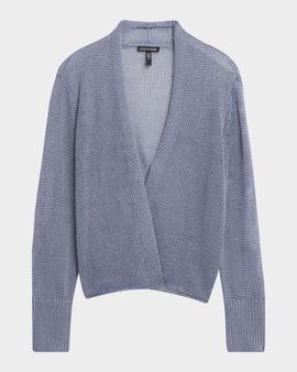 Eileen Fisher Linen-Cotton Knit Cardigan