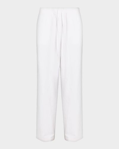 Eileen Fisher Organic Cotton-Linen Straight Pants