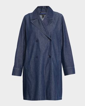 Eileen Fisher Organic Cotton Denim Trench Coat