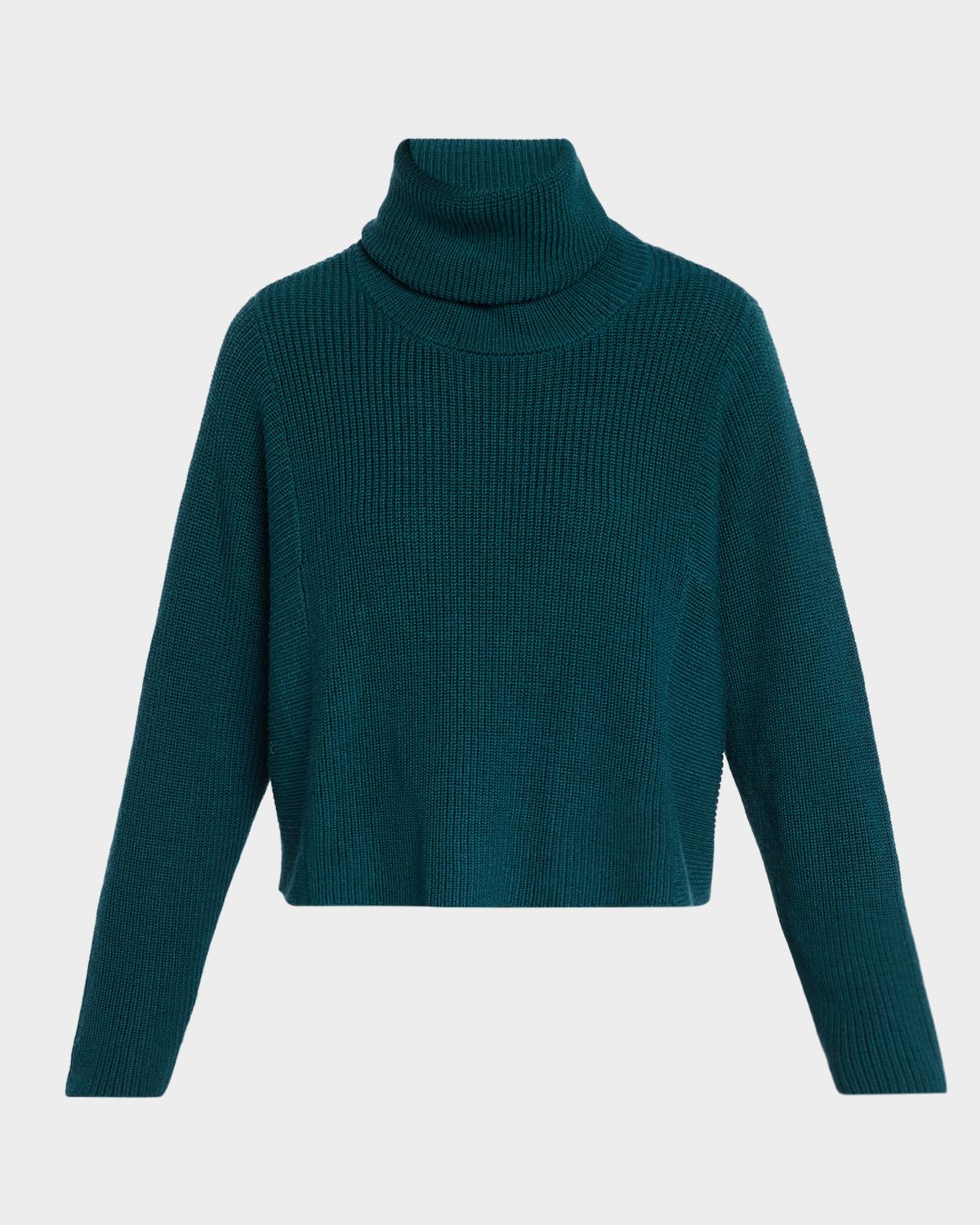 Eileen Fisher Ribbed Wool Turtleneck Sweater