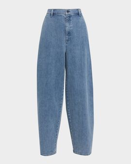 Eileen Fisher Roomy Wide-Leg Stretch Cotton Jeans