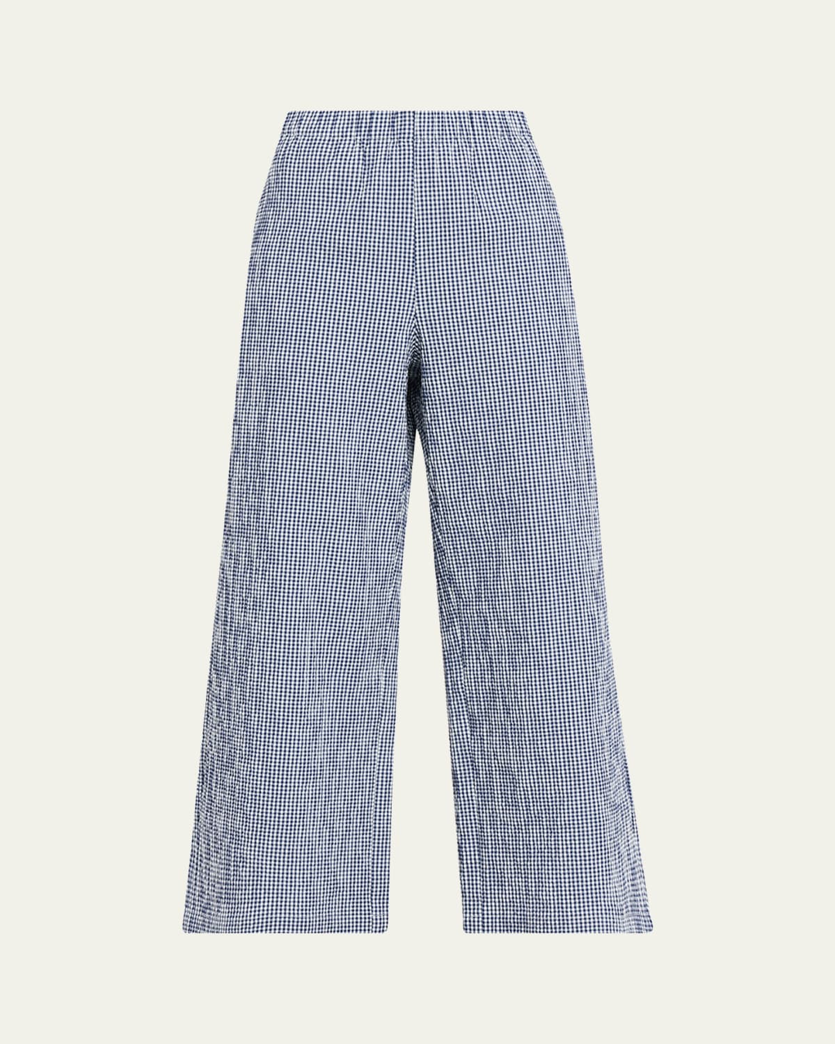 Eileen Fisher Seersucker Check Organic Cotton Pants
