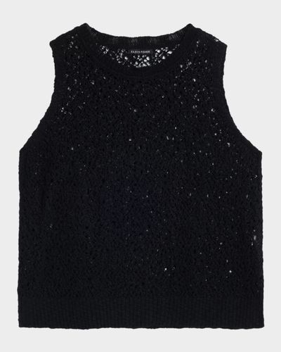 Eileen Fisher Slubby Organic Cotton Open-Knit Tank