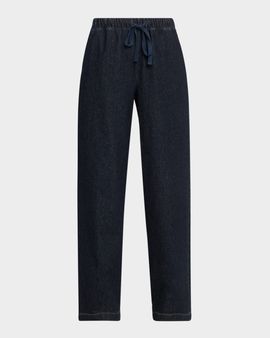 Eileen Fisher Straight-Leg Organic Cotton Pants