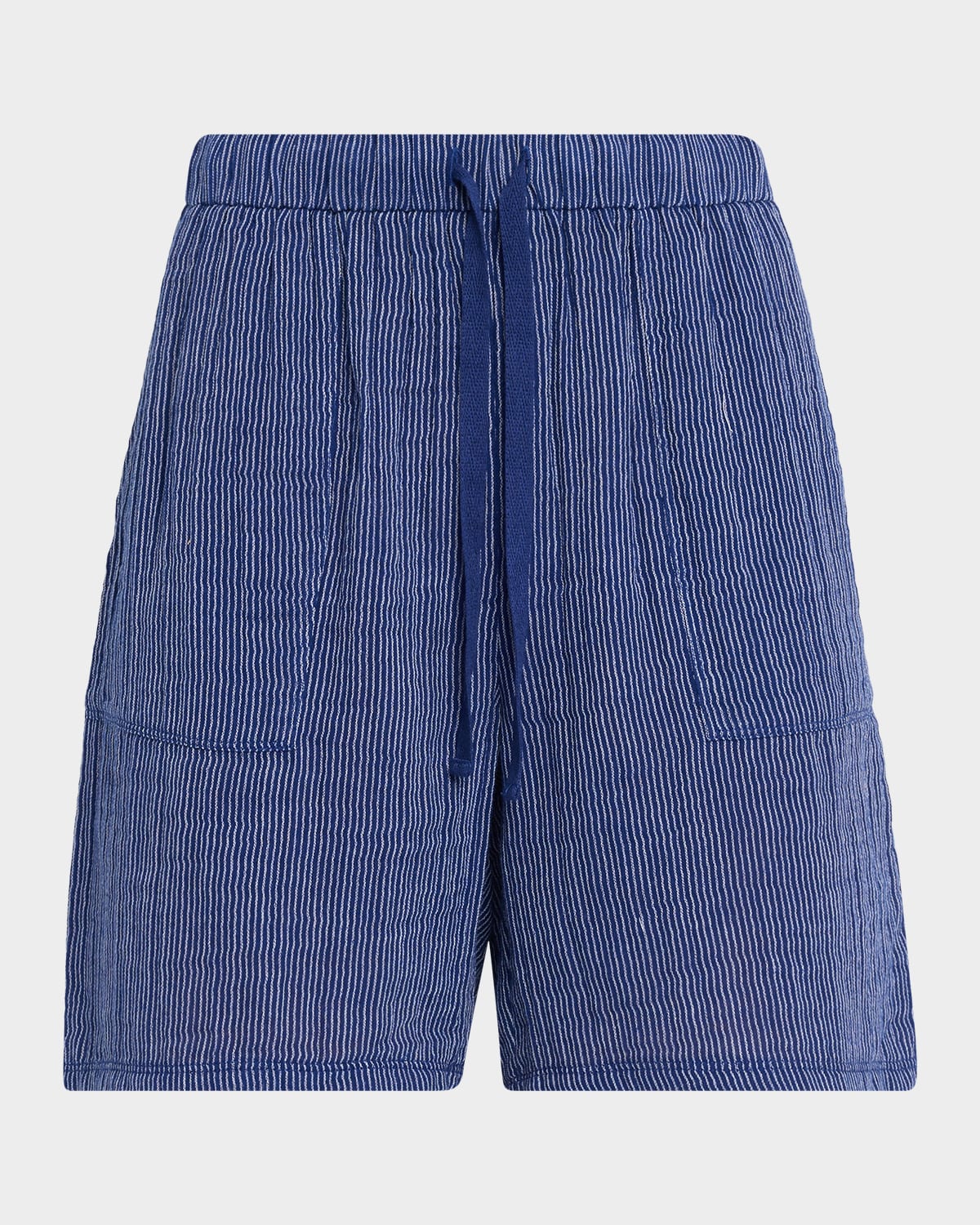 Eileen Fisher Striped Gauzy Organic Cotton Shorts