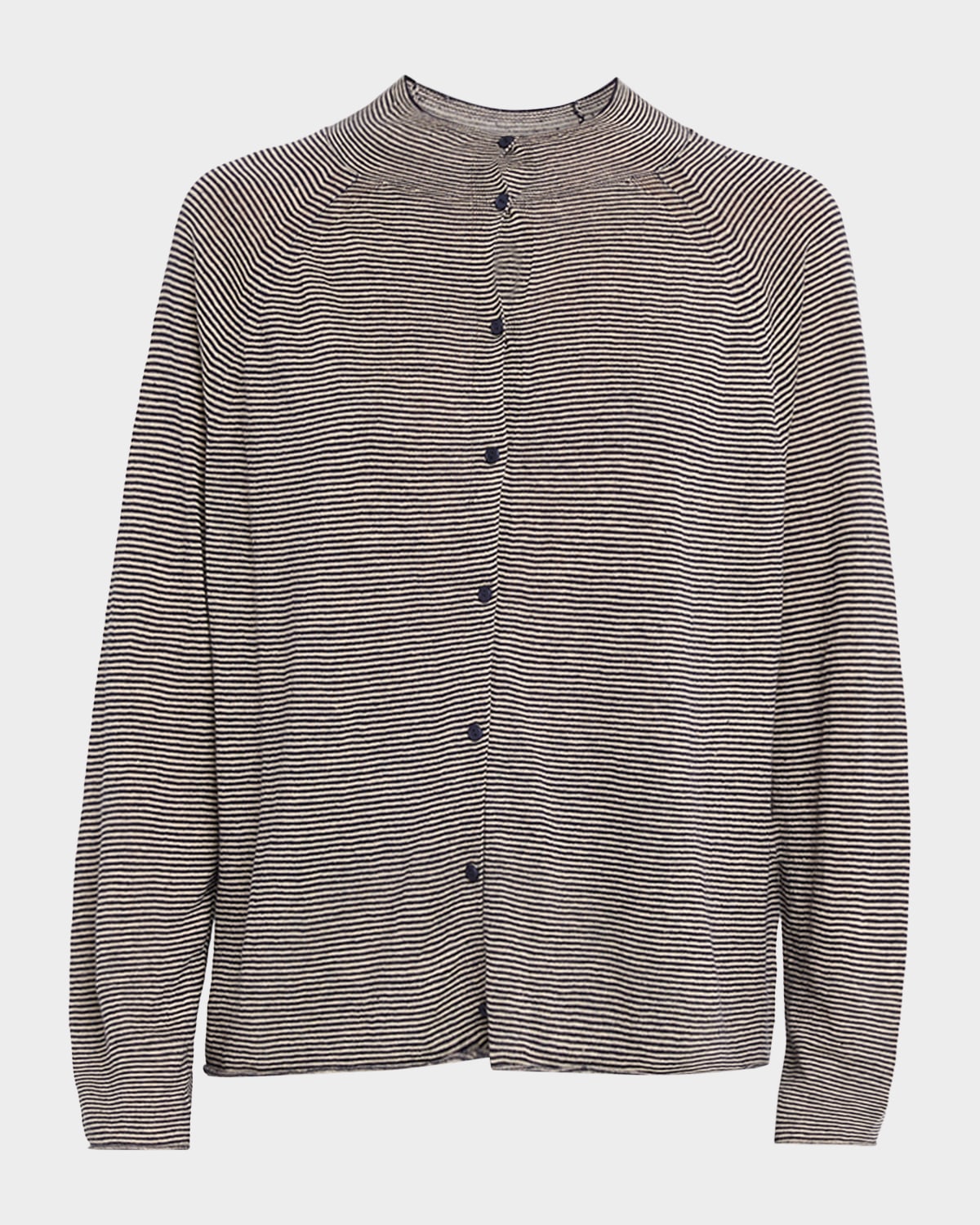 Eileen Fisher Striped Organic Linen-Cotton Cardigan