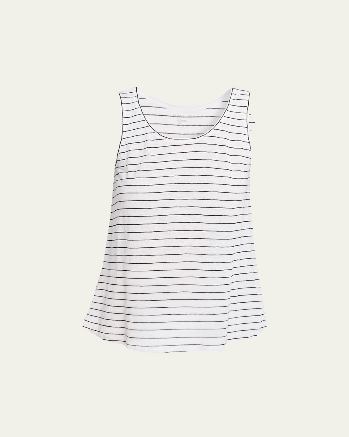 Eileen Fisher Striped Organic Linen Knit Tank Top